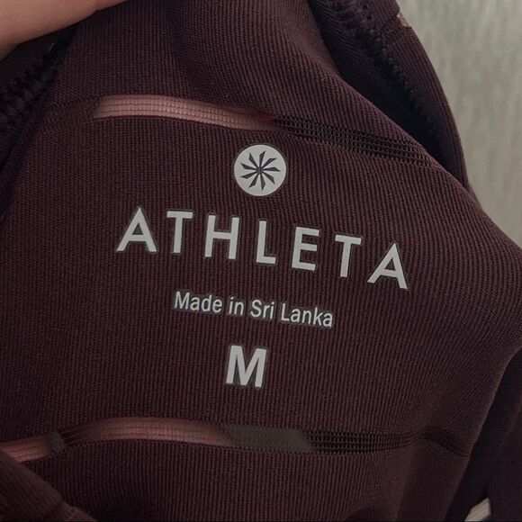 Athleta | Plum Max Out Drop Needle Stripe Tank Top Size Medium - Picture 7 of 8